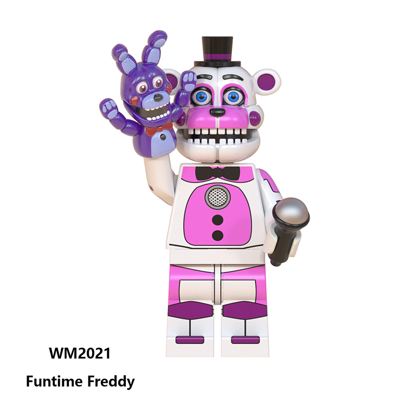 Midnight Game Horror Building Block Minifigs Dark Style Funtime Freddy Poseable Gaming Character Model Gift Toys WM6097