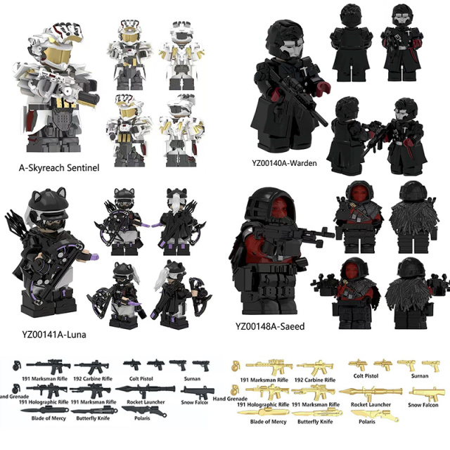 Delta Ops Special Forces Military Minifigs Building Blocks Luna Soldier Team Weapons Gear Model Toy Gift for Kids Collections YZ00140 YZ00141 YZ00148