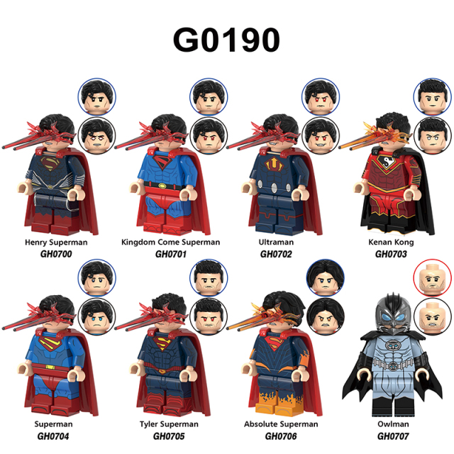 Marvel Tyler Superman Multiverse Building Block Superhero Minifigs Kingdom Come Ultraman Owlman Compatible Brick Toy Gifts G0190