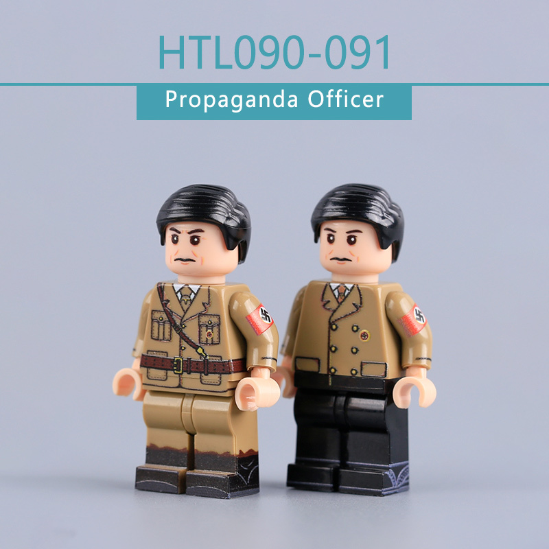 WW2 Joseph UV Printed Minifigs German Propaganda Minister Military Building Block Historical Collector Display Toy Gift HTL090-091