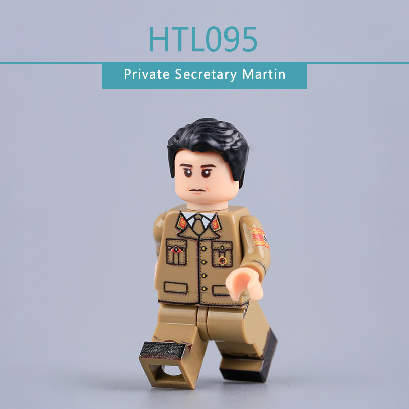 WWII Military Martin Secretary UV Printed Minifigs German Private Secretary Building Block Solider Compatible Collection Children Toy Gift HTL095