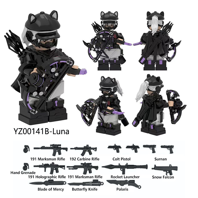 Delta Ops Special Forces Military Minifigs Building Blocks Luna Soldier Team Weapons Gear Model Toy Gift for Kids Collections YZ00140 YZ00141 YZ00148