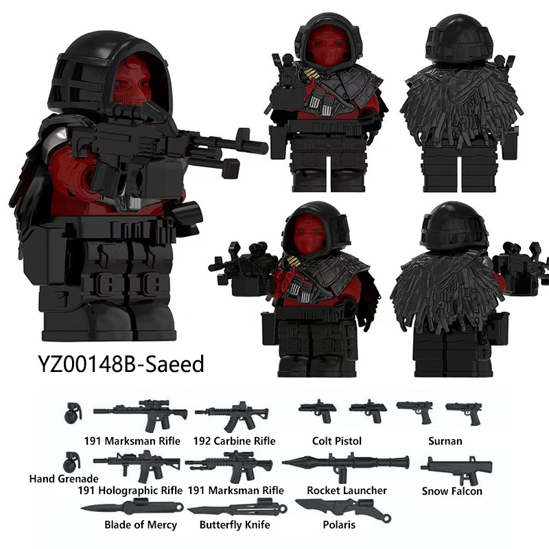 Delta Ops Special Forces Military Minifigs Building Blocks Luna Soldier Team Weapons Gear Model Toy Gift for Kids Collections YZ00140 YZ00141 YZ00148