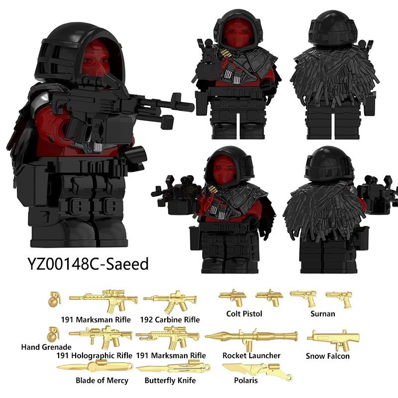 Delta Ops Special Forces Military Minifigs Building Blocks Luna Soldier Team Weapons Gear Model Toy Gift for Kids Collections YZ00140 YZ00141 YZ00148