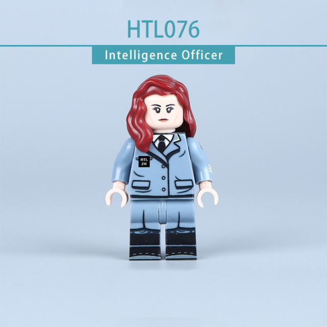 WW2 German Female Communications Intelligence Officer Minifigs UV Printed Military Army Signals Auxiliary Building Block Solider Toy HTL076