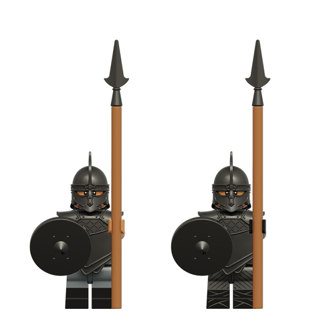 Medieval Knight Infantry Soldier Building Block Spearman Warrior Army Toy Collection Children Gift Compatible LK0005 LK0006