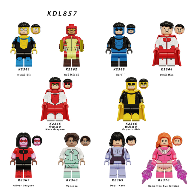 Marvel Superhero Universe Mark Grayson Minifigs Building Block Invincible Omni Hero Guardian Collectible Toy Fans Gifts KDL857
