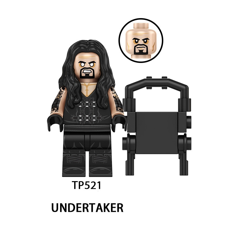 WWE Wrestling Superstars Minifigs John Cena The Rock Undertaker Triple Famous People Building Blocks Fans Collection Children Toys TP1064