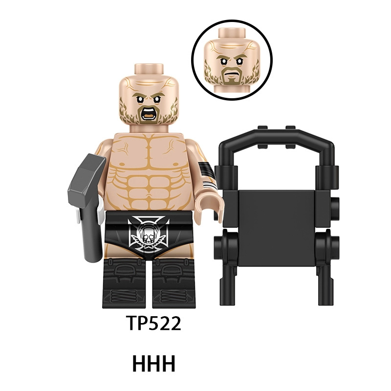 WWE Wrestling Superstars Minifigs John Cena The Rock Undertaker Triple Famous People Building Blocks Fans Collection Children Toys TP1064