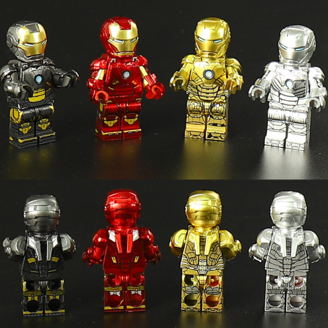Iron Man  Magnetic Attraction  Marvel Collection Anime Avengers Movie Building Blocks Action Figures Assembly Toys Children Birthday Gifts AW03 AW04