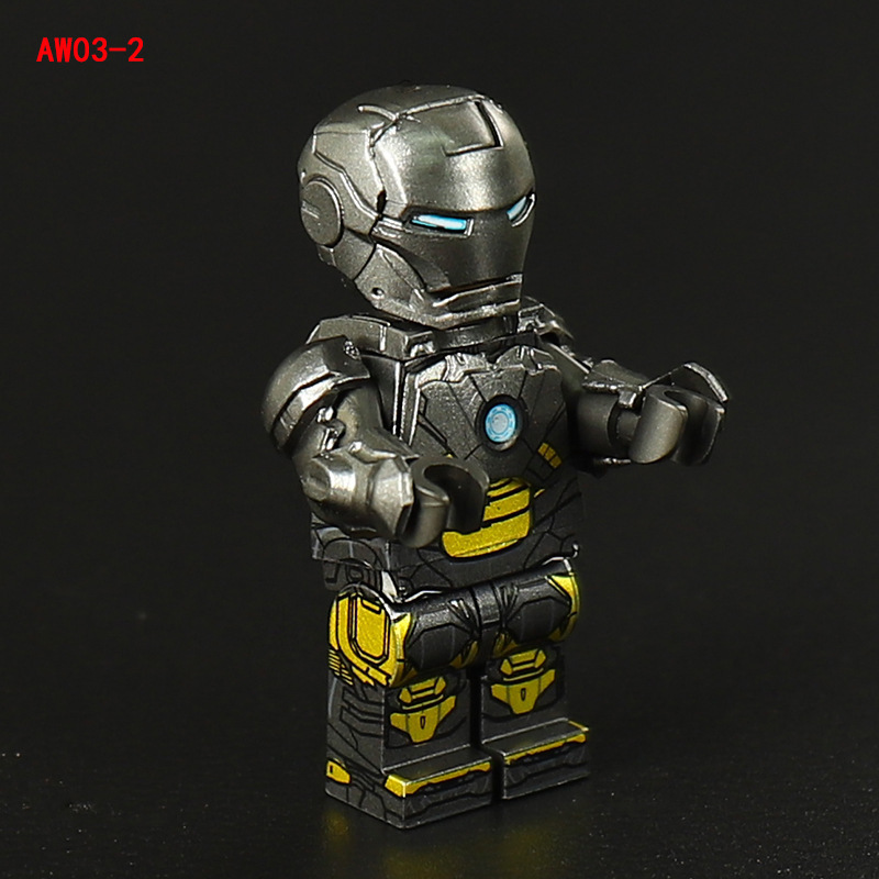 Iron Man  Magnetic Attraction  Marvel Collection Anime Avengers Movie Building Blocks Action Figures Assembly Toys Children Birthday Gifts AW03 AW04