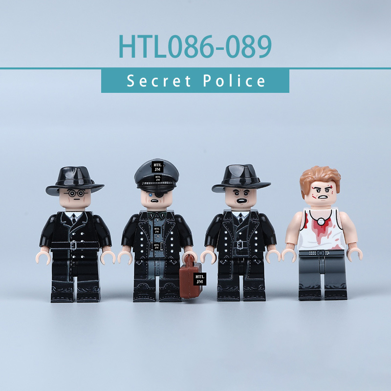 WW2 German Solider Historical Military Secret Police Officeer Inspired Building Block Gestapo Minifigs Army Collection Toy Children Gift HTL086-089