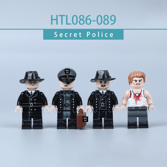 WW2 German Solider Historical Military Secret Police Officeer Inspired Building Block Gestapo UV Minifigs Army Toy Children Gift HTL086-089