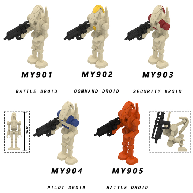 Star Wars Galaxy Battle Droid Building Block Sci-Fi Robot Trooper Minifigs Collectible Toy Children Gifts Compatible MY901-905