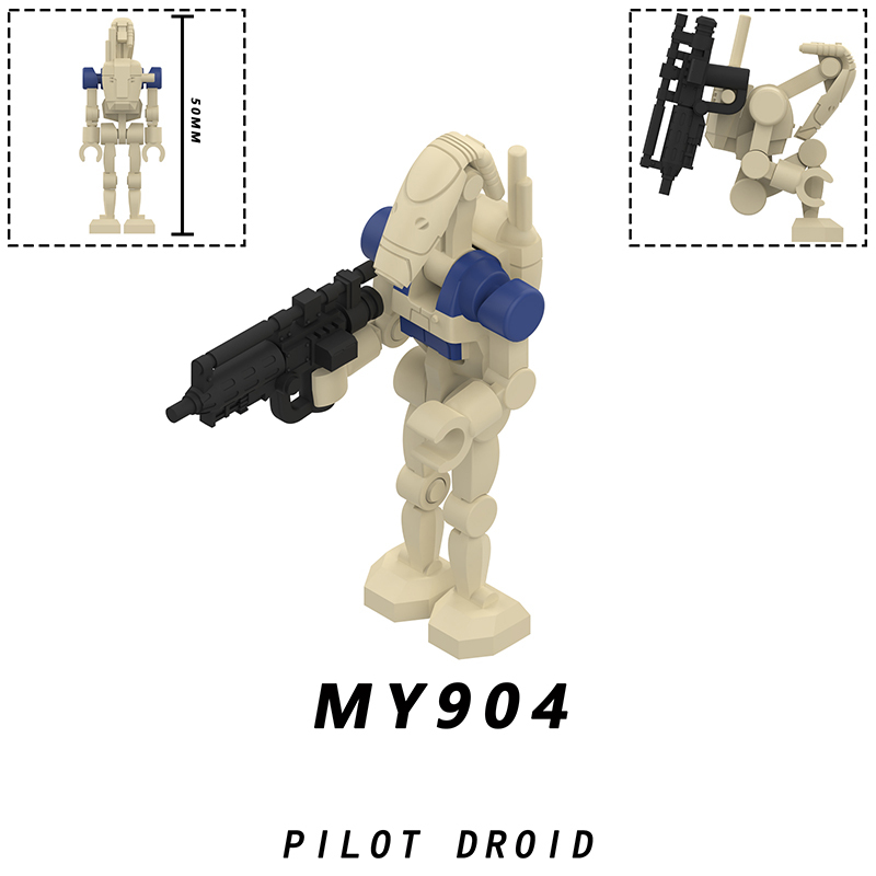 Star Wars Galaxy Battle Droid Building Block Sci-Fi Robot Trooper Minifigs Collectible Toy Children Gifts Compatible MY901-905