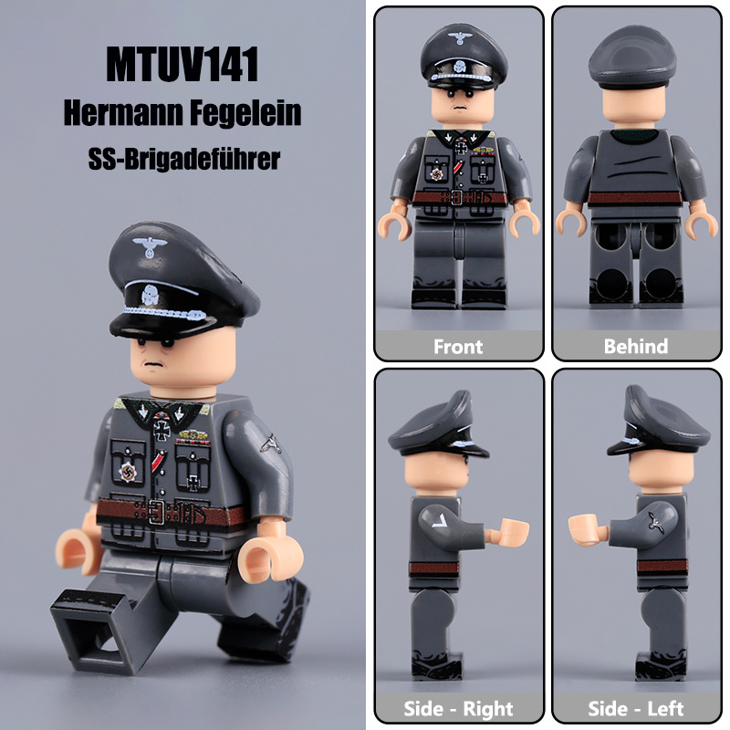 WW2 German Officer Third Reich Inner Circle Minifigs Rudolf Hess Hermann Fegelein Building Blocks Historical Military UV Printed Toy Gifts MTUV139-141
