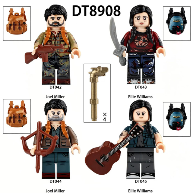 Final Fantasy Aerith Joel Miller Minifigs Building Blocks Ellie Williams Bricks Priestess Summoner Toy Gift MOC Accessories DT8908