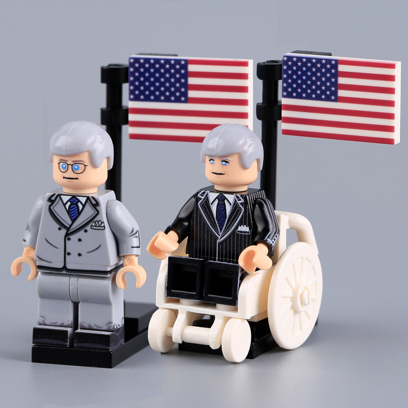WW2 American Officer Roosevelt Truman US President Minifig Building Block Military Historical UV Printed Solider Toy Gift MTUV146 MTUV149