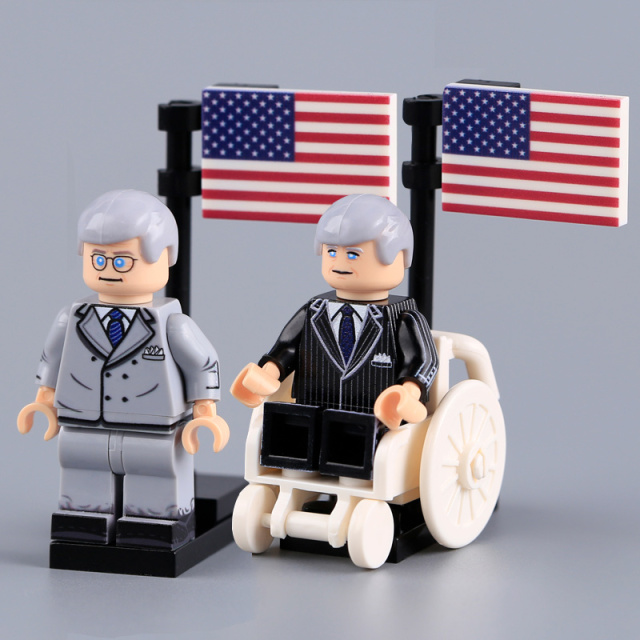 WW2 US Leaders Roosevelt Truman US President Minifig Building Block Military Historical UV Printed Solider Toy Gift MTUV146 MTUV149