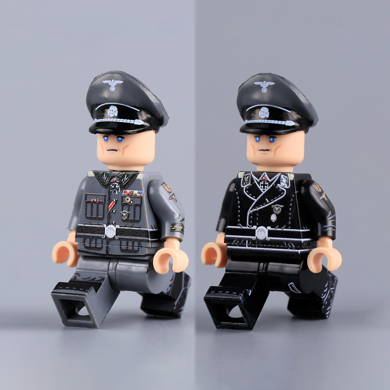 WW2 German Command Officer Josef Dietrich SS-Obergruppenführer Building Block Solider Minifigs Military UV Printed Historical Toy Gifts MTUV158 MTUV159