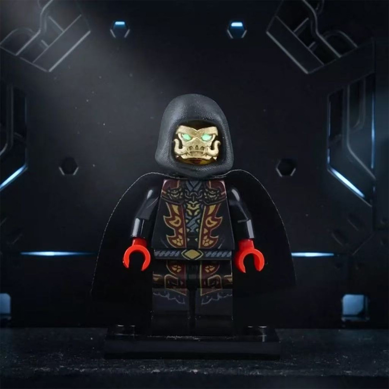 Golden Ninja Mask Warrior Building Block Hooded Shadow Assassin Minifigs Collectible Toy Medieval Fantasy Gifts AS02