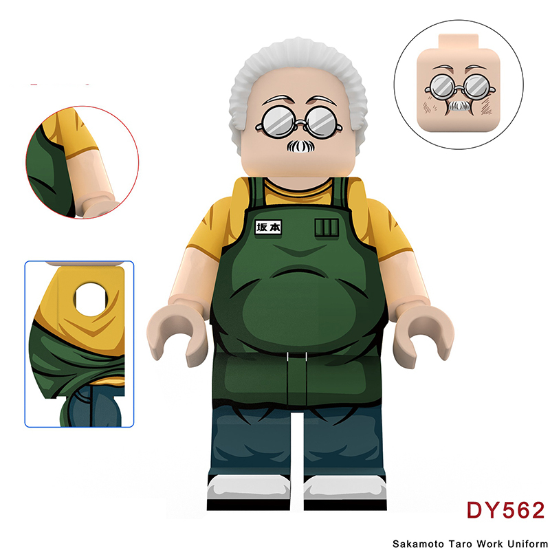 Japanese Anime Sakamoto Days Taro Sakamoto Minifigs Building Blocks Workwear Model Work Uniform Collection Toy Gifts DY562-564