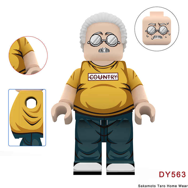 Japanese Anime Sakamoto Days Taro Sakamoto Minifigs Building Blocks Workwear Model Work Uniform Collection Toy Gifts DY562-564