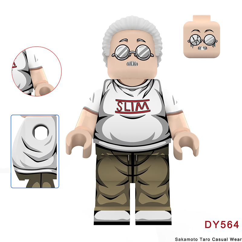 Japanese Anime Sakamoto Days Taro Sakamoto Minifigs Building Blocks Workwear Model Work Uniform Collection Toy Gifts DY562-564