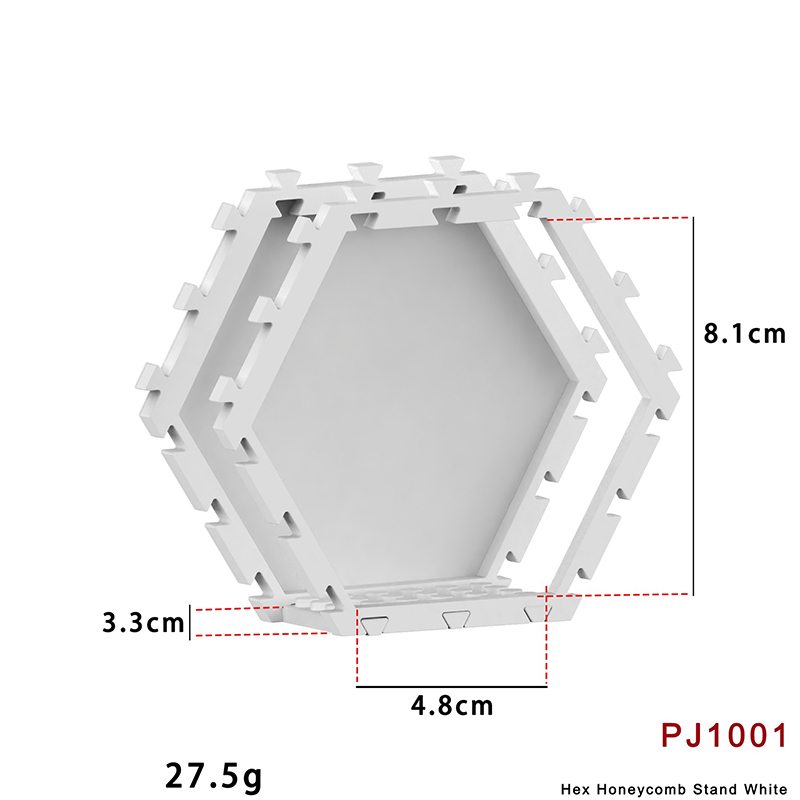 Hexagon Honeycomb Display Shelf Modular Building Block Storage Rack Action Figure Organizer Stackable Desktop Display Case Toy Compatible PJ1001-1008