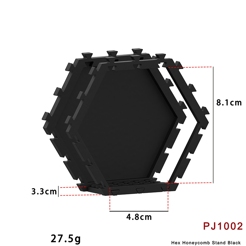 Hexagon Honeycomb Display Shelf Modular Building Block Storage Rack Action Figure Organizer Stackable Desktop Display Case Toy Compatible PJ1001-1008