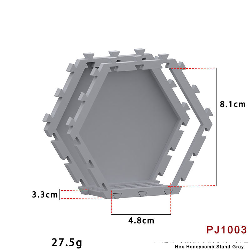 Hexagon Honeycomb Display Shelf Modular Building Block Storage Rack Action Figure Organizer Stackable Desktop Display Case Toy Compatible PJ1001-1008