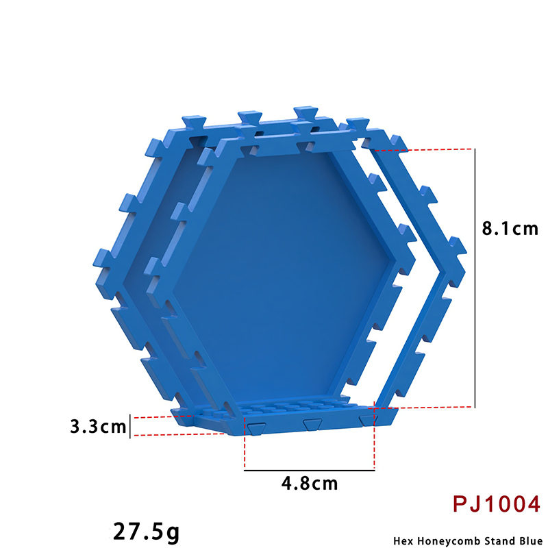 Hexagon Honeycomb Display Shelf Modular Building Block Storage Rack Action Figure Organizer Stackable Desktop Display Case Toy Compatible PJ1001-1008