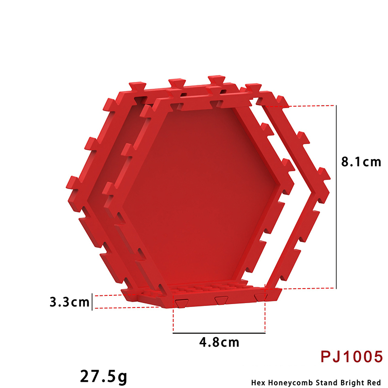 Hexagon Honeycomb Display Shelf Modular Building Block Storage Rack Action Figure Organizer Stackable Desktop Display Case Toy Compatible PJ1001-1008