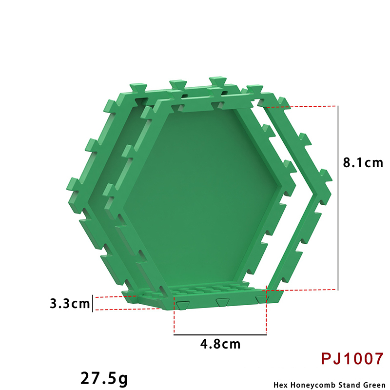 Hexagon Honeycomb Display Shelf Modular Building Block Storage Rack Action Figure Organizer Stackable Desktop Display Case Toy Compatible PJ1001-1008