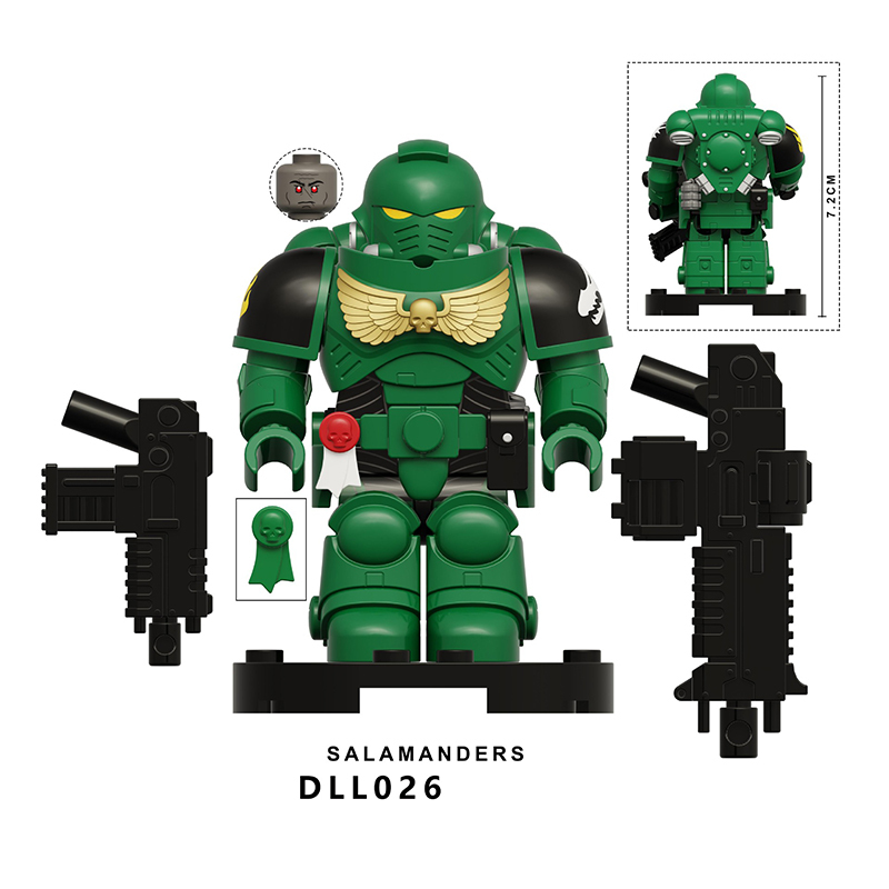 Warhammer Style Space Warrior Legion Building Block Imperial Fists Space Wolves Blood Angels Minifigs Collection Toy Gift DLL022-027