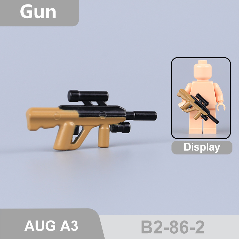 MOC City Military M4-SBR M4A1 M4A4 Accessories Building Blocks Gun Weapons M4 w/ Scope Silenced Container Toys Boys Gift