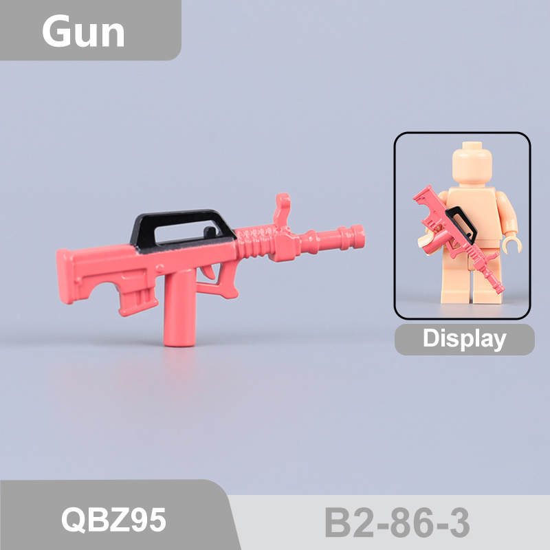 MOC City Military M4-SBR M4A1 M4A4 Accessories Building Blocks Gun Weapons M4 w/ Scope Silenced Container Toys Boys Gift