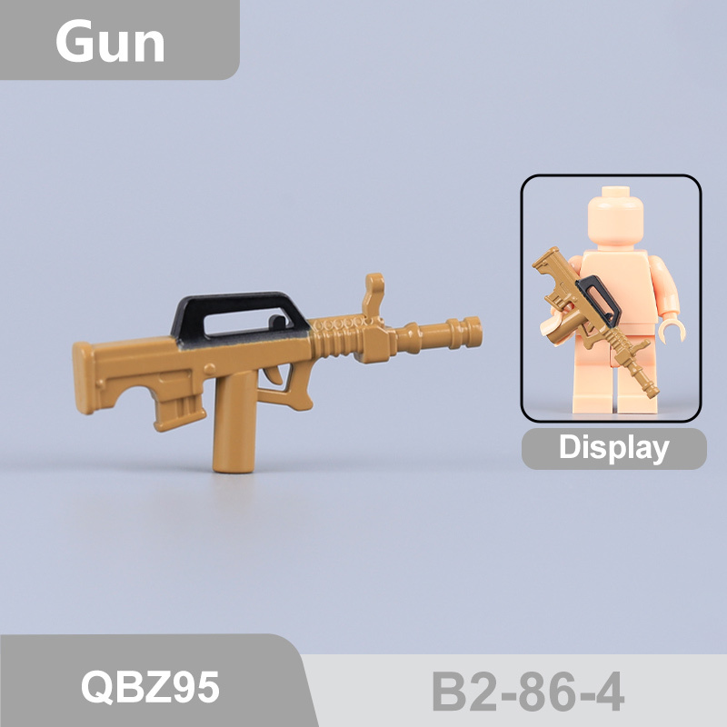 MOC City Military M4-SBR M4A1 M4A4 Accessories Building Blocks Gun Weapons M4 w/ Scope Silenced Container Toys Boys Gift