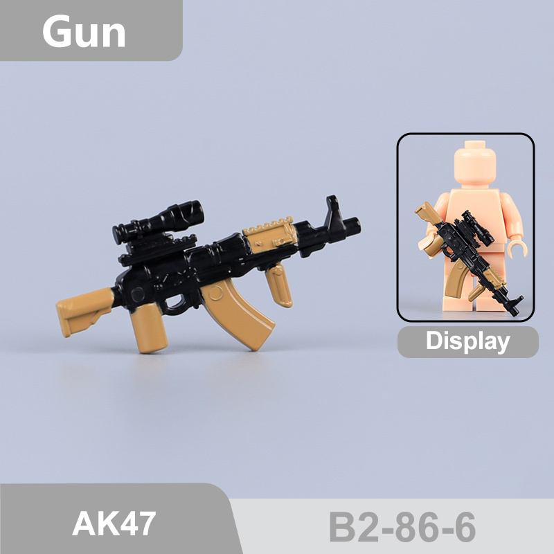 MOC City Military M4-SBR M4A1 M4A4 Accessories Building Blocks Gun Weapons M4 w/ Scope Silenced Container Toys Boys Gift