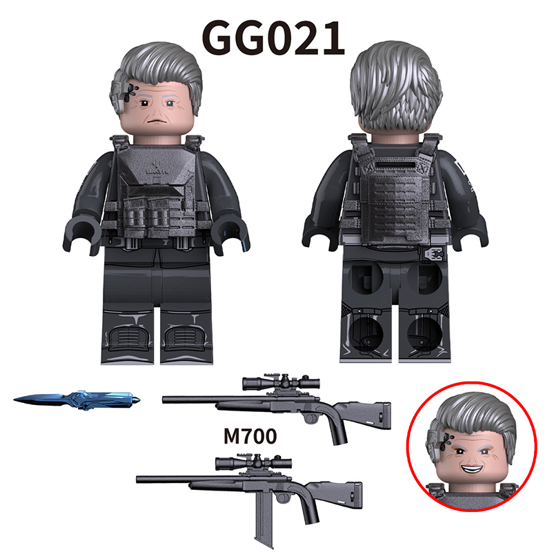 Delta Operator Force Heavy Armor Special Foces Building Block Minifigs Grandma Armor Level 6 Military Toy Bricks GG021
