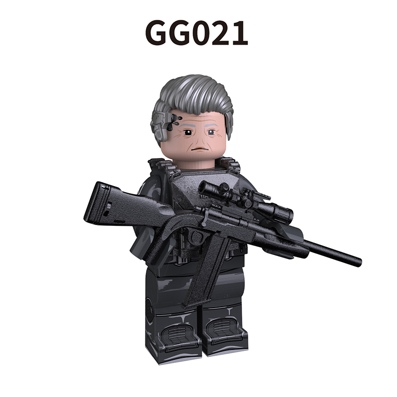 Delta Operator Force Heavy Armor Special Foces Building Block Minifigs Grandma Armor Level 6 Military Toy Bricks GG021