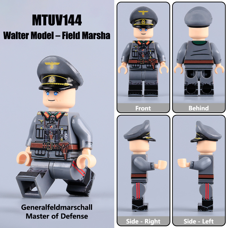 WW2 German Command General Alfred Jodl Walter Model Building Block Solider Minifigs Military UV Printed Historical Toy Gifts MTUV143 MTUV144