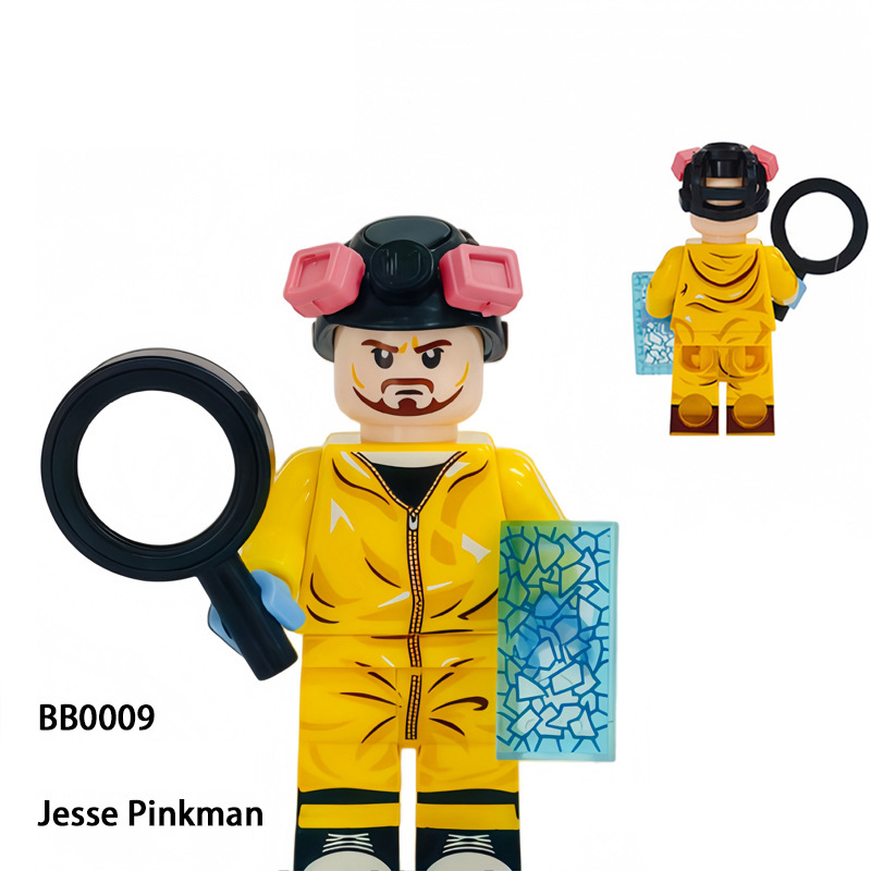 Breaking Bad Crime Drama Inspired MinifigS Building Block Collectible Chemistry Teacher Partner Style Construction Toy Gifts BB0008-0013