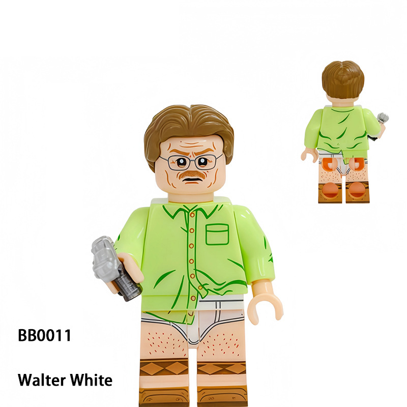 Breaking Bad Crime Drama Inspired MinifigS Building Block Collectible Chemistry Teacher Partner Style Construction Toy Gifts BB0008-0013