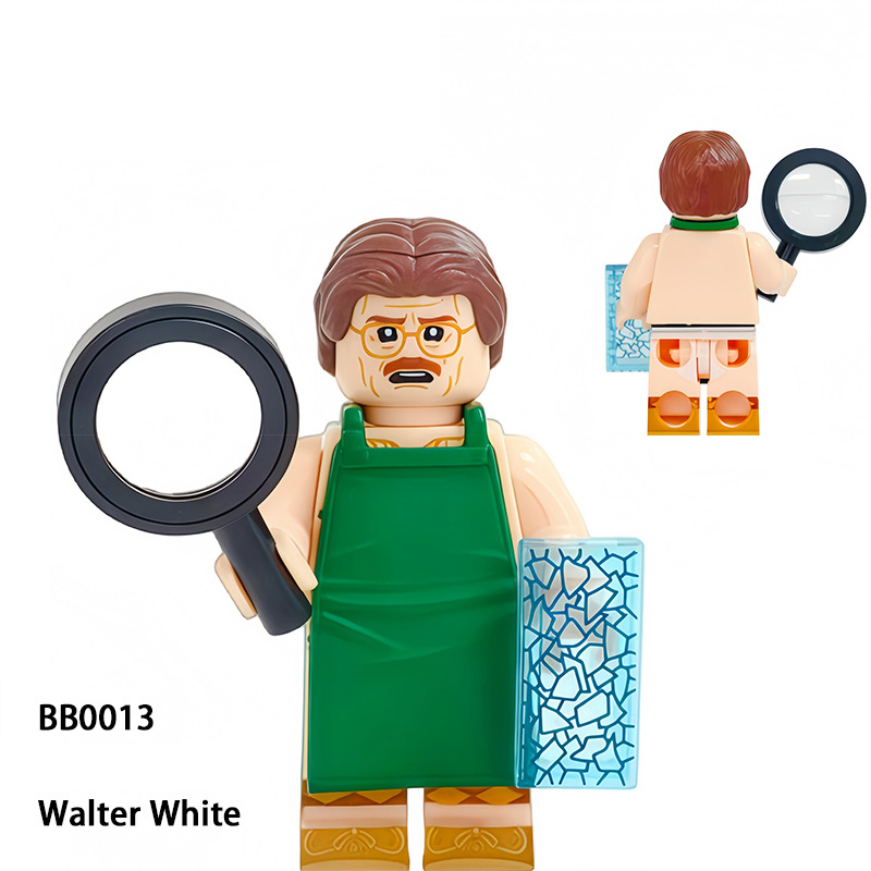 Breaking Bad Crime Drama Inspired MinifigS Building Block Collectible Chemistry Teacher Partner Style Construction Toy Gifts BB0008-0013