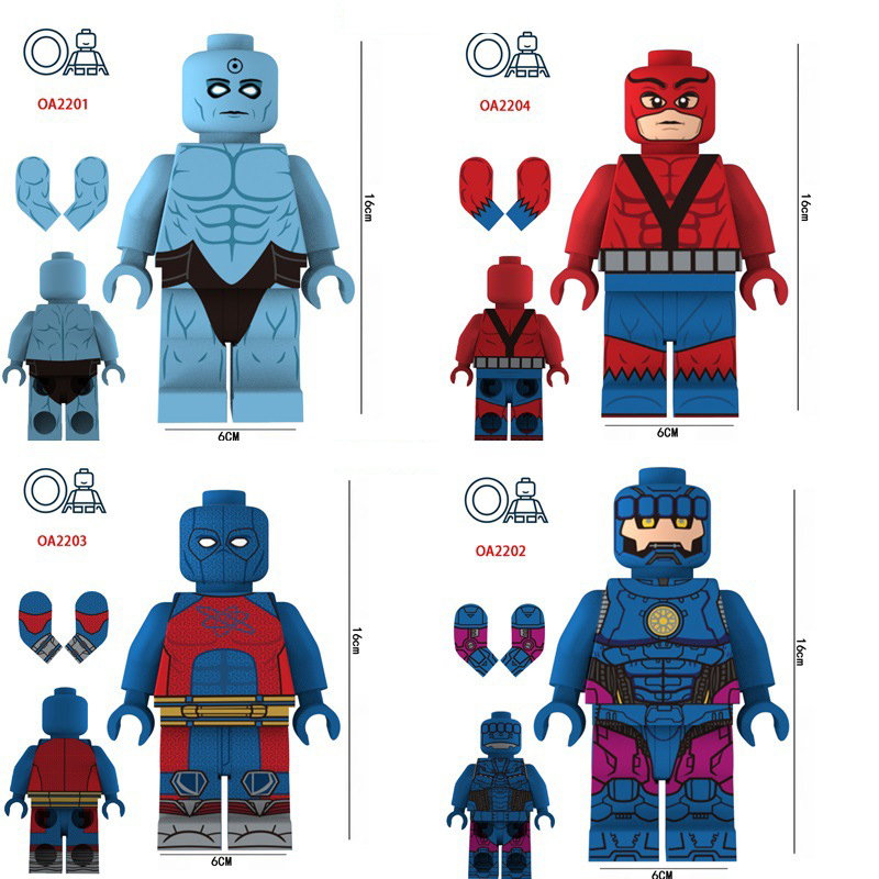 Marvel DC Univers Doctor Manhattan Minifigs Atom Smasher Sentinel Robots Ant-Man Building Bloc Superhero Model Toy Gift OA2201-2204