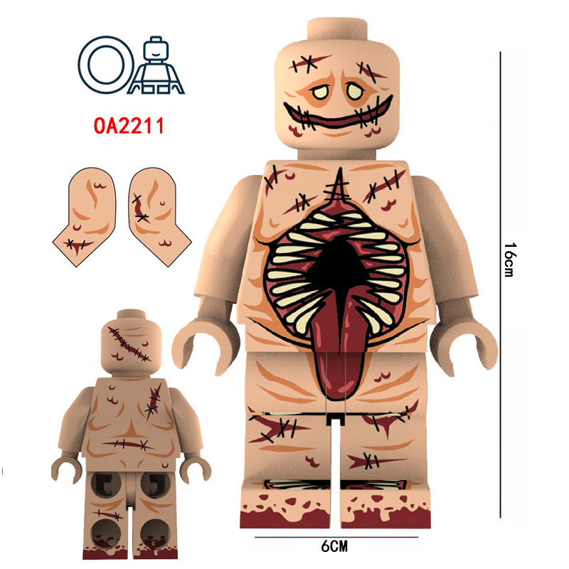 Zombie Skeleton Minifigures Building Block Toy MOC Large Body Carnivorous Plant Model Toy Chilren Gifts OA2211