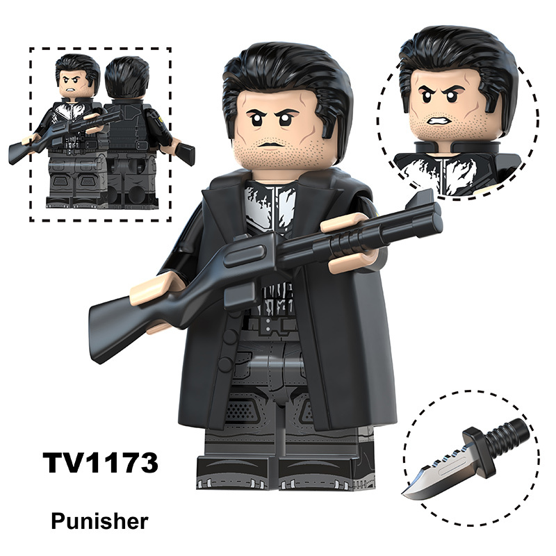 Marvel  Daredevil Punisher Minifigs Building Block Superhero DC Comics Collection Model Toy Assembly Gift TV6221