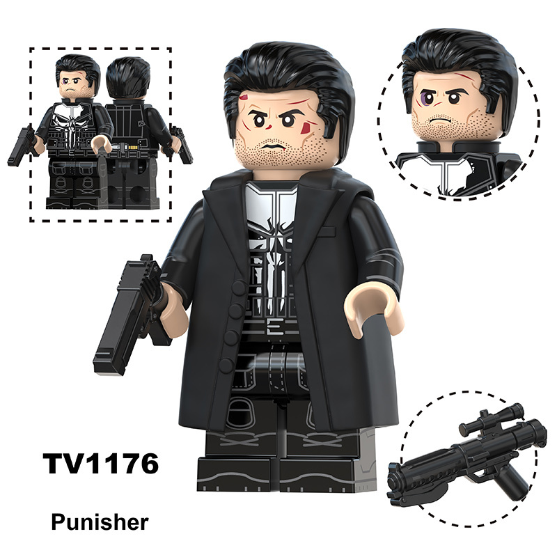 Marvel  Daredevil Punisher Minifigs Building Block Superhero DC Comics Collection Model Toy Assembly Gift TV6221