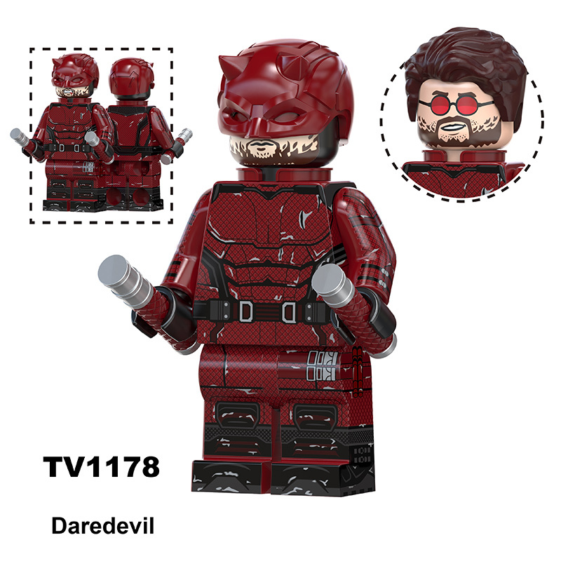 Marvel  Daredevil Punisher Minifigs Building Block Superhero DC Comics Collection Model Toy Assembly Gift TV6221